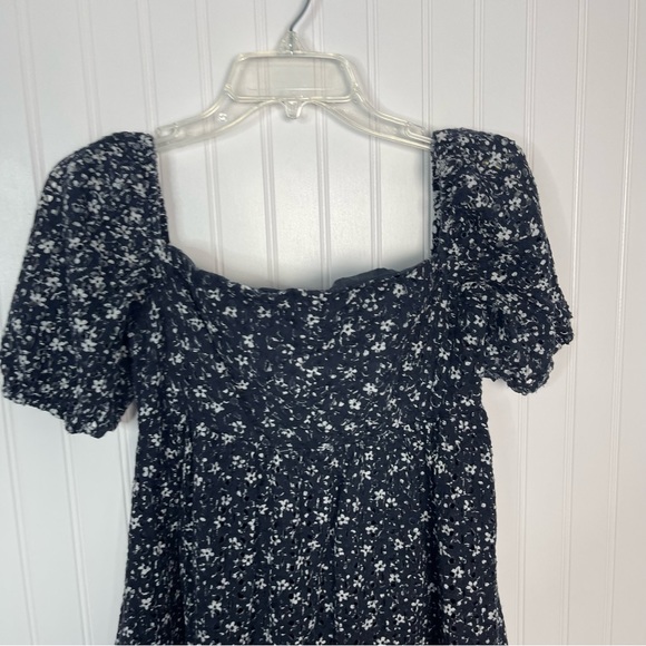 Anthropologie Maeve Dress Size 6 Lillianne Navy Floral Eyelet Boho Summer - Picture 4 of 12